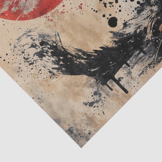 ヴィンテージアジアの激しい虎(赤日) 薄葉紙 (詳細)