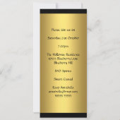 ヴィンテージアジアンアート金ゴールド50誕生日 招待状 (裏面)