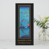 ヴィンテージアジアンシャークアート50誕生日 招待状 (スタンド正面)