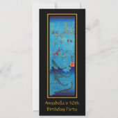 ヴィンテージアジアンシャークアート50誕生日 招待状 (正面)