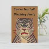 ヴィンテージアジアンタイガー誕生日 招待状 (スタンド正面)