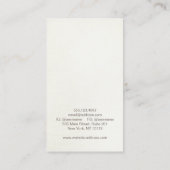 ヴィンテージアジア金ゴールドピーコック&ロータスアートウッドルック 名刺 (裏面)