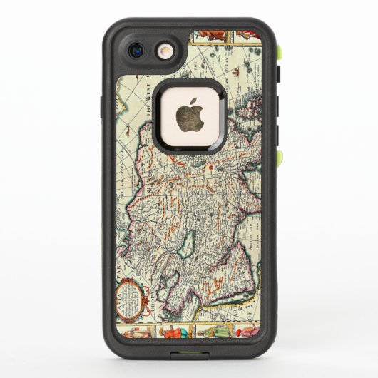 ヴィンテージアジア1626年頃の地図 LifeProof iPhoneケース (裏面)
