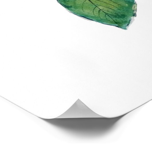 ヴィンテージアジサイの花 ポスター (角)