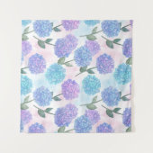 ヴィンテージアジサイ模様 タペストリー (正面(横))