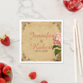 ヴィンテージアジサイ結婚ズナプキン スタンダードカクテルナプキン (インサイチュ)