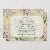 ヴィンテージアジサイ |エフフランスのエマラブライダルシャワー 招待状 (正面/裏面)