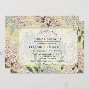 ヴィンテージアジサイ  エフフランスのエマラブライダルシャワー 招待状