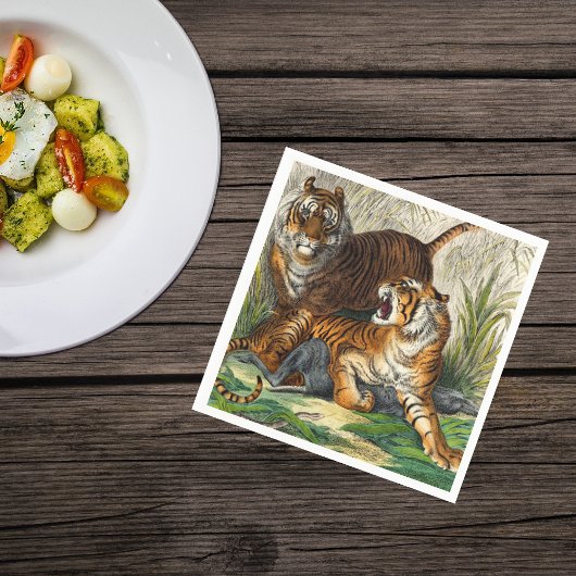 ヴィンテージアジストライプのアの猛虎 スタンダードカクテルナプキン