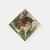 ヴィンテージアジストライプのアの猛虎 スタンダードカクテルナプキン (角)