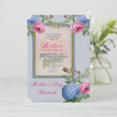 ヴィンテージアジスピンク | Blue Mother's Day Brunch 招待状 (スタンド正面)