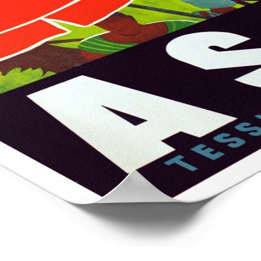 ヴィンテージアスコナスイス旅行 ポスター (角)