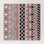 ヴィンテージアステカの部族の背景、民族のパターン。 ジグソーパズル (横)