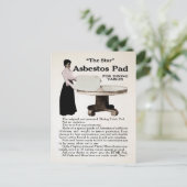 ヴィンテージアスベストパッド広告はがき ポストカード (スタンド正面)