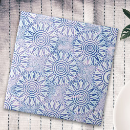 ヴィンテージアズレジョブルーと白モザイク動揺して タイル