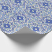 ヴィンテージアズレジョ:幾何学的モザイクタイルデザイン ラッピングペーパー (角)