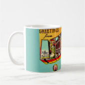 ヴィンテージアッシュビルNCポストカード コーヒーマグカップ (左)