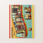 ヴィンテージアッシュビルNCポストカード ジグソーパズル (縦)