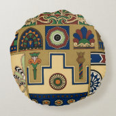 ヴィンテージアッシリアサン ラウンドクッション (裏面)