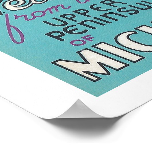 ヴィンテージアッパー半島ミシガン旅行ポスター ポスター (角)