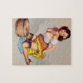 ヴィンテージアップボビングピンアップガール ジグソーパズル (横)