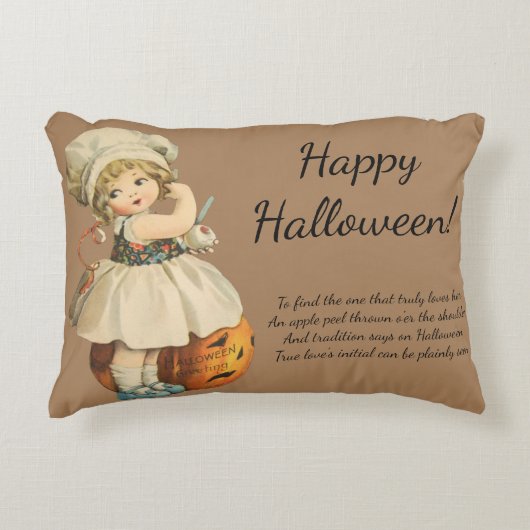 ヴィンテージアップルピールトラディションハロウィーン アクセントクッション (正面)