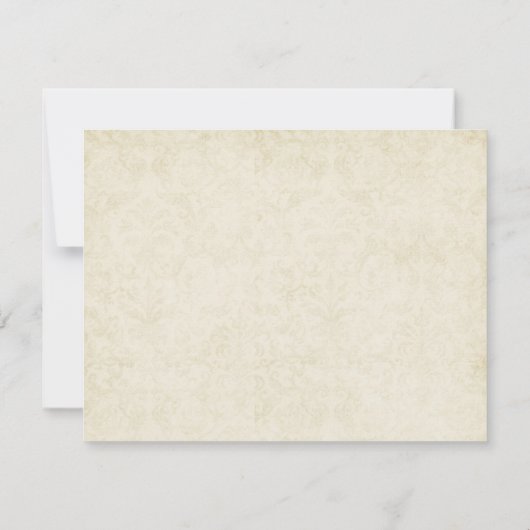 ヴィンテージアップルブロッサムウェディング日付カードを保存 出欠カード (裏面)