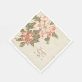ヴィンテージアップルブロッサムブライダルシャワー スタンダードランチョンナプキン (角)
