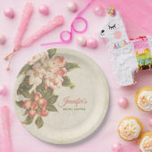 ヴィンテージアップルブロッサムブライダルシャワー ペーパープレート (パーティー)