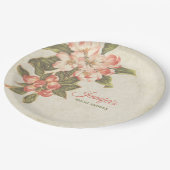 ヴィンテージアップルブロッサムブライダルシャワー ペーパープレート (アングル)