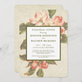 ヴィンテージアップルブロッサム | リハーサルディナー 招待状 (正面/裏面)