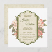 ヴィンテージアップルブロッサム | 結婚式招待状 招待状 (正面/裏面)
