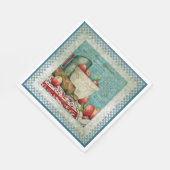 ヴィンテージアップルレシピエフェメラデクページ スタンダードランチョンナプキン (角)