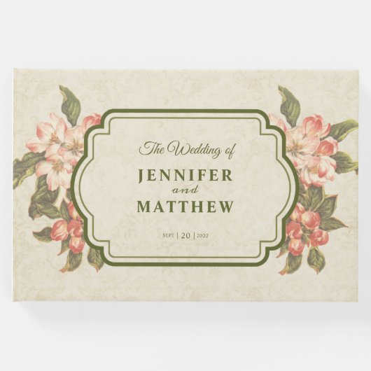 ヴィンテージアップル結婚ブロッサム ゲストブック (正面)