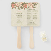 ヴィンテージアップル結婚ブロッサム ハンドファン (正面&裏面)