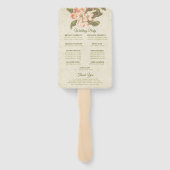 ヴィンテージアップル結婚ブロッサム ハンドファン (裏面)