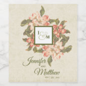 ヴィンテージアップル結婚ブロッサム ワインラベル (シングルラベル)