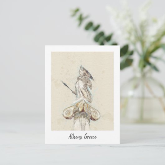 ヴィンテージアテナポストカード – ギリシャクラシック語ギリシャ語 シーズンポストカード (スタンド正面)
