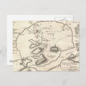 ヴィンテージアテネの地図(1784) ポストカード (正面/裏面)