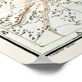 ヴィンテージアテネの地図（1890年） ポスター (角)