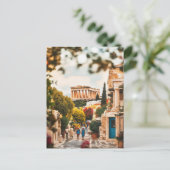 ヴィンテージアテネギリシャ旅行アート ポストカード (スタンド正面)
