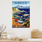 ヴィンテージアテネギリシャ旅行ポスター ポスター (キッチン)