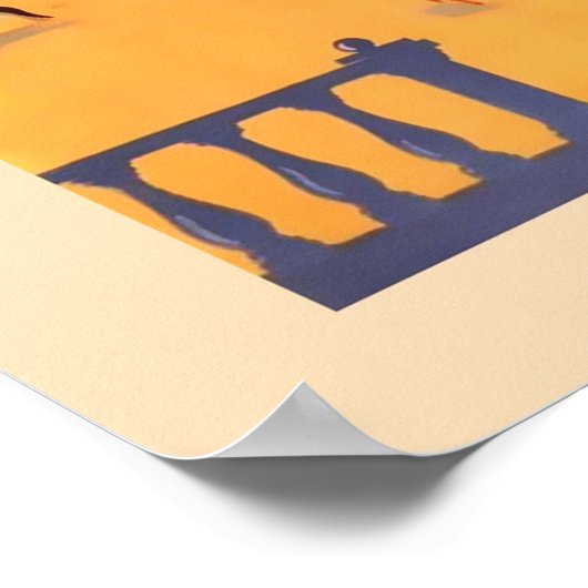 ヴィンテージアテネギリシャ港ハーバーセーリングボートトラベル ポスター (角)