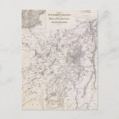 ヴィンテージアディロンダックスの地図 ポストカード (正面)