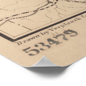 ヴィンテージアディロンダック山脈の地図（1874年） ポスター (角)