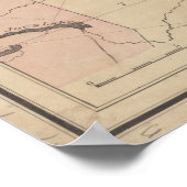 ヴィンテージアディロンダック山脈の地図(1879) ポスター (角)