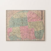 ヴィンテージアディロンダック山脈の地図(1883) ジグソーパズル (横)