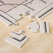 ヴィンテージアディロンダック山脈の地図（1901年） ジグソーパズル (側面)