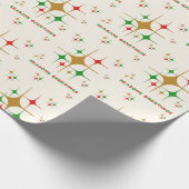 ヴィンテージアトミック1950s季節のごあいさつクリスマス ラッピングペーパー (角)