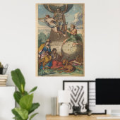 ヴィンテージアトラスイラストレーション ポスター (ホームオフィス)